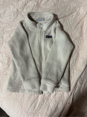 Columbia Kids Cream Full-Zip Fleece Hoodie Jacket